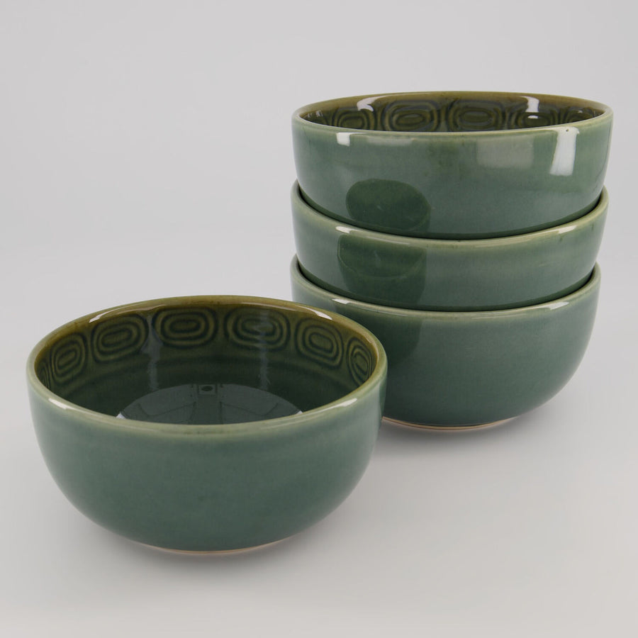 SOHO HOUSE  Four Pack Green Grace Cereal Bowls Veronique Luxury Collections