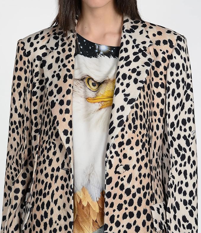 Just Cavalli  Leopard Print Long Coat Veronique Luxury Collections