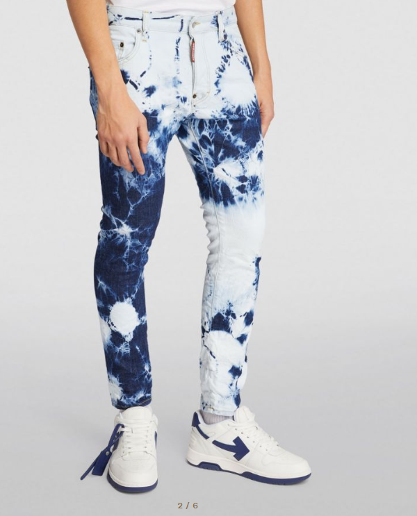 DSQUARED2 Blue & White Tie Dye Cool Guy Jeans Veronique Luxury Collections