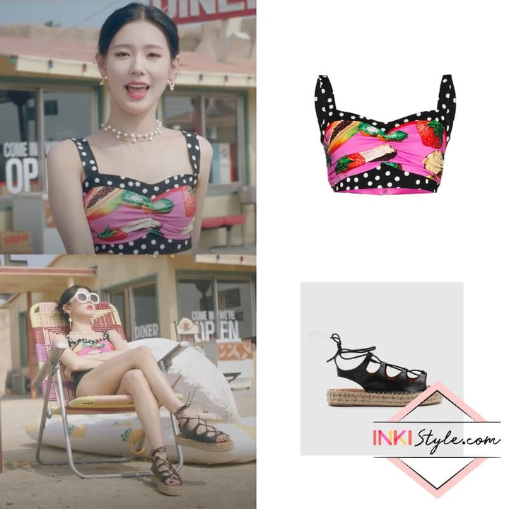 DOLCE & GABBANA  Multicolour Ruched Polka Dot Top Veronique Luxury Collections