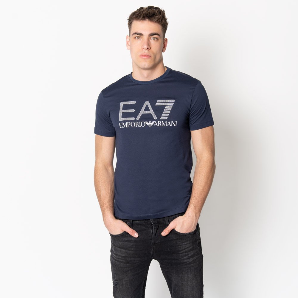 EMPORIO ARMANI  Navy Branded T Shirt Veronique Luxury Collections