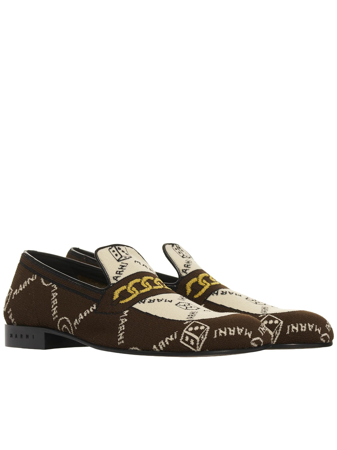 MARNI  Brown Monogram Loafers Veronique Luxury Collections