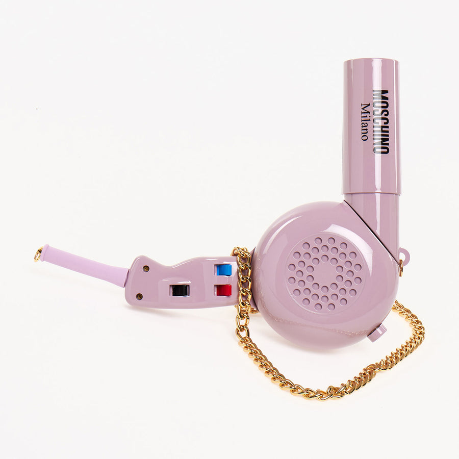 MOSCHINO MILANO  Lilac Hairdryer Style Shoulder Bag Veronique Luxury Collections