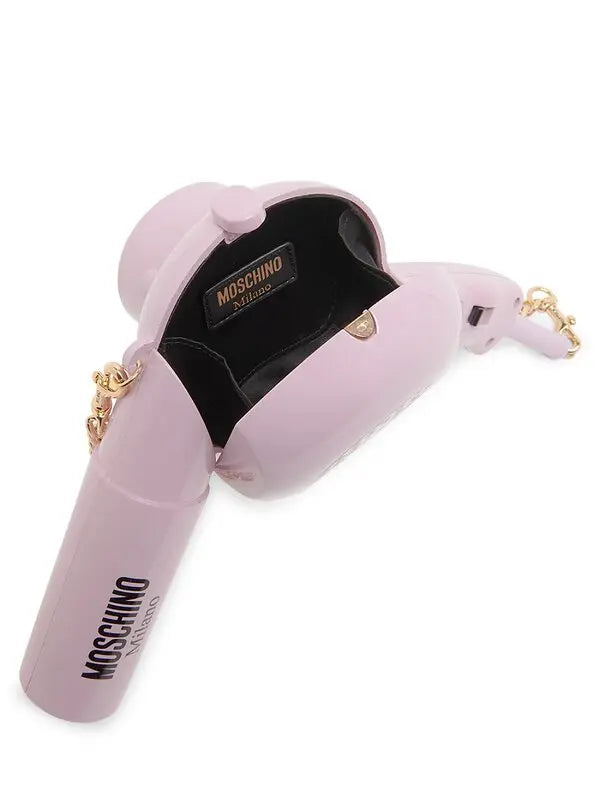 MOSCHINO MILANO  Lilac Hairdryer Style Shoulder Bag Veronique Luxury Collections