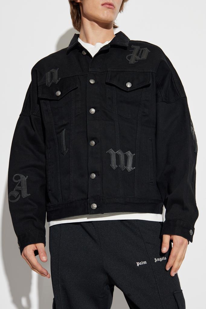 Palm Angels  Black Denim Jacket Veronique Luxury Collections