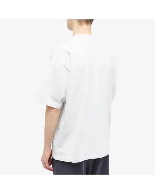 BALENCIAGA  White Mirrored Logo T Shirt Veronique Luxury Collections