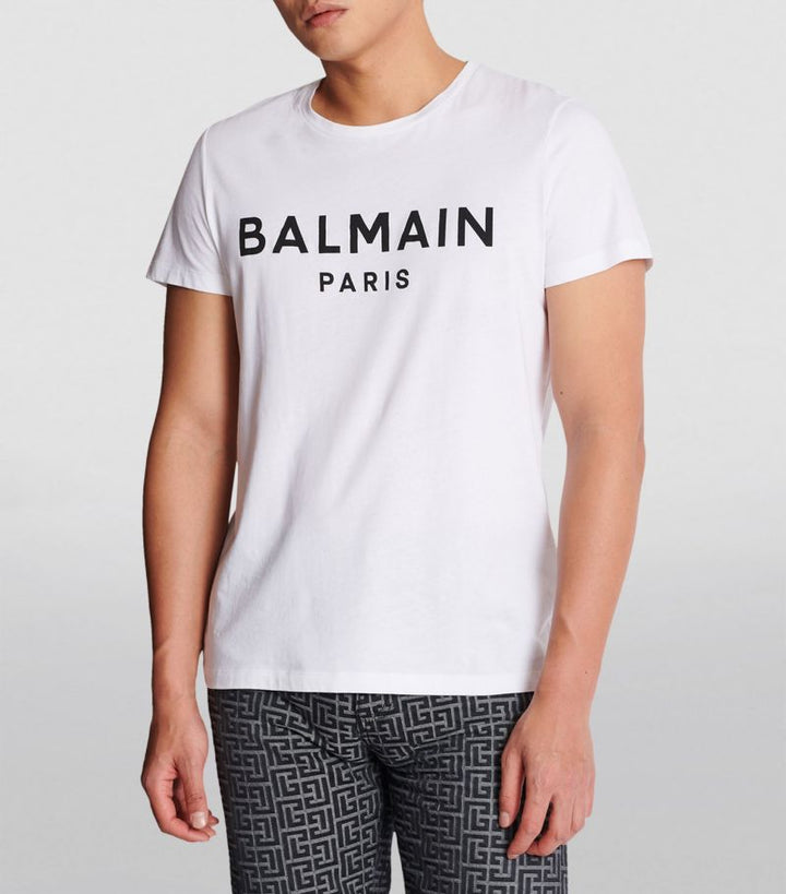 BALMAIN White Logo T Shirt Veronique Luxury Collections