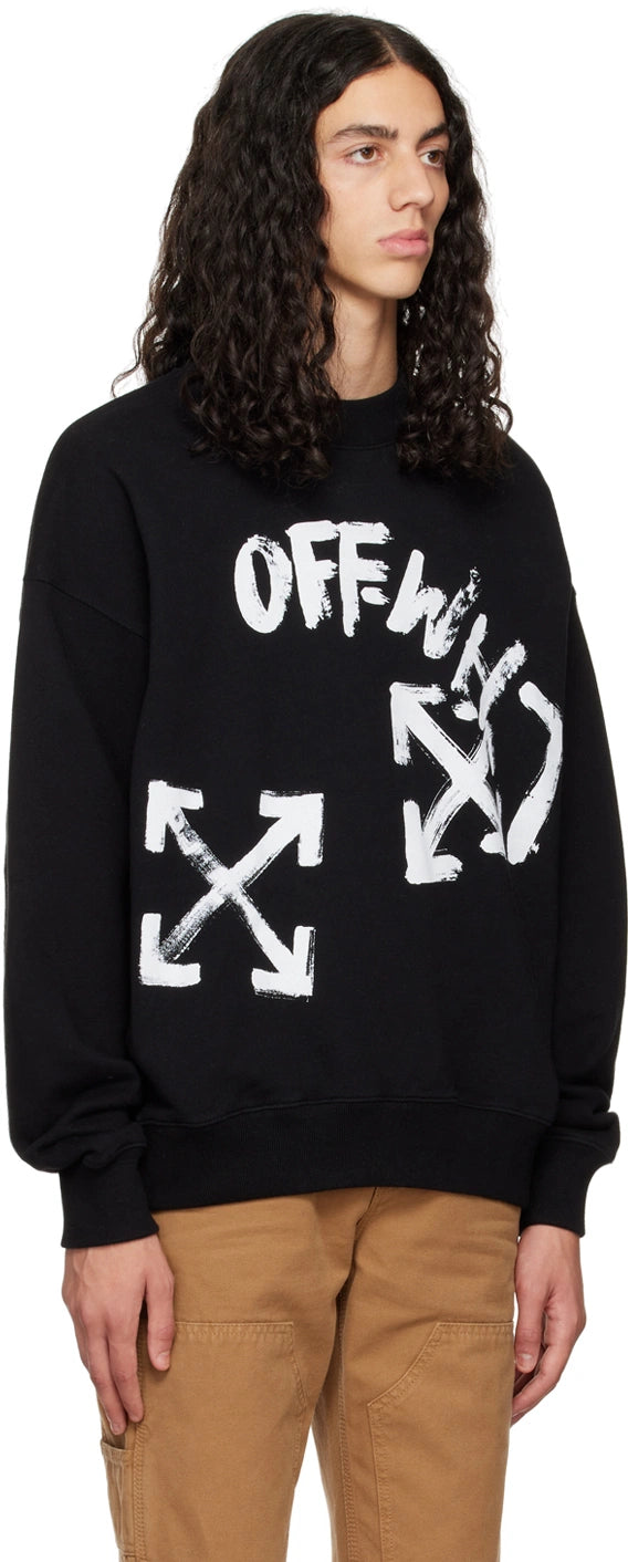 Off White  Black & White Classic Sweatshirt Veronique Luxury Collections