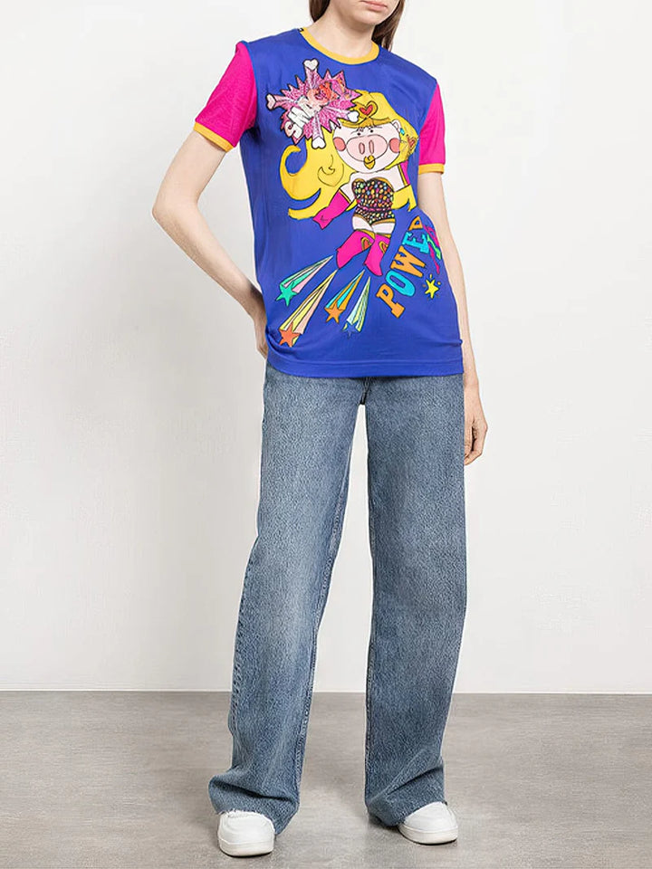 DOLCE & GABBANA  Multicolour Graphic T Shirt Veronique Luxury Collections