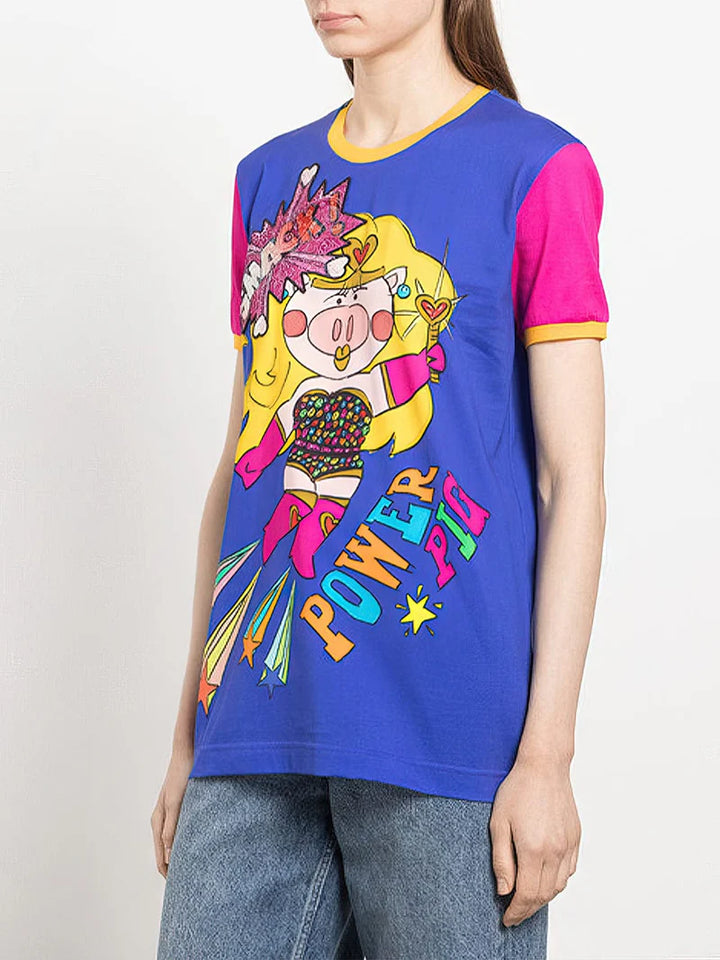 DOLCE & GABBANA  Multicolour Graphic T Shirt Veronique Luxury Collections