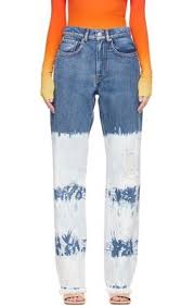 NINA RICCI  Navy Tie Dye Straight Jeans Veronique Luxury Collections