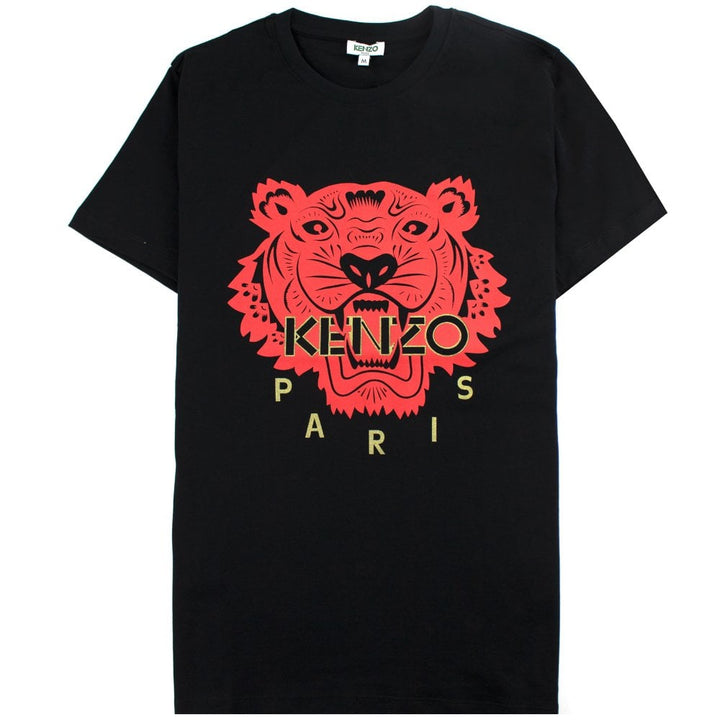 KENZO Red Tiger Print T-shirt Black Black Veronique Luxury Collections