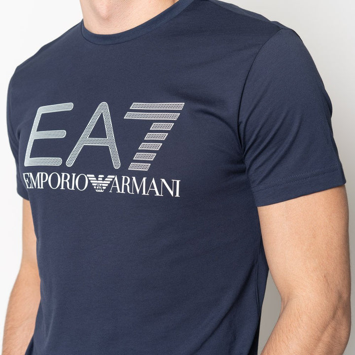 EMPORIO ARMANI  Navy Branded T Shirt Veronique Luxury Collections