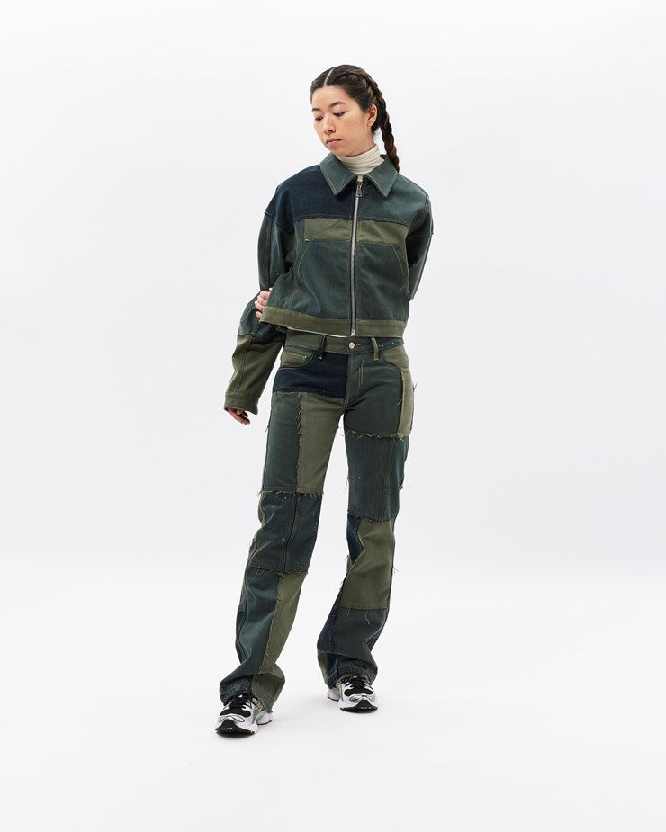 (di)vision patchwork-design straight-leg jeans