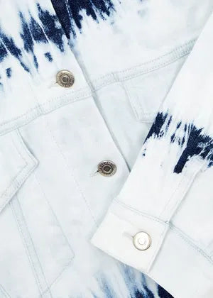 Stella McCartney  White & Blue Patterned Denim Jeans Veronique Luxury Collections