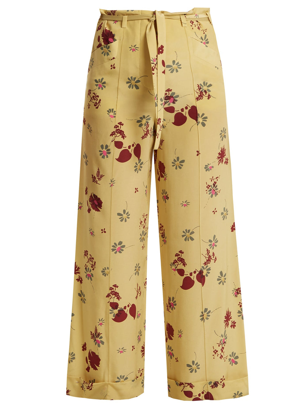 Valentino Floral Print Silk Pants Veronique Luxury Collections