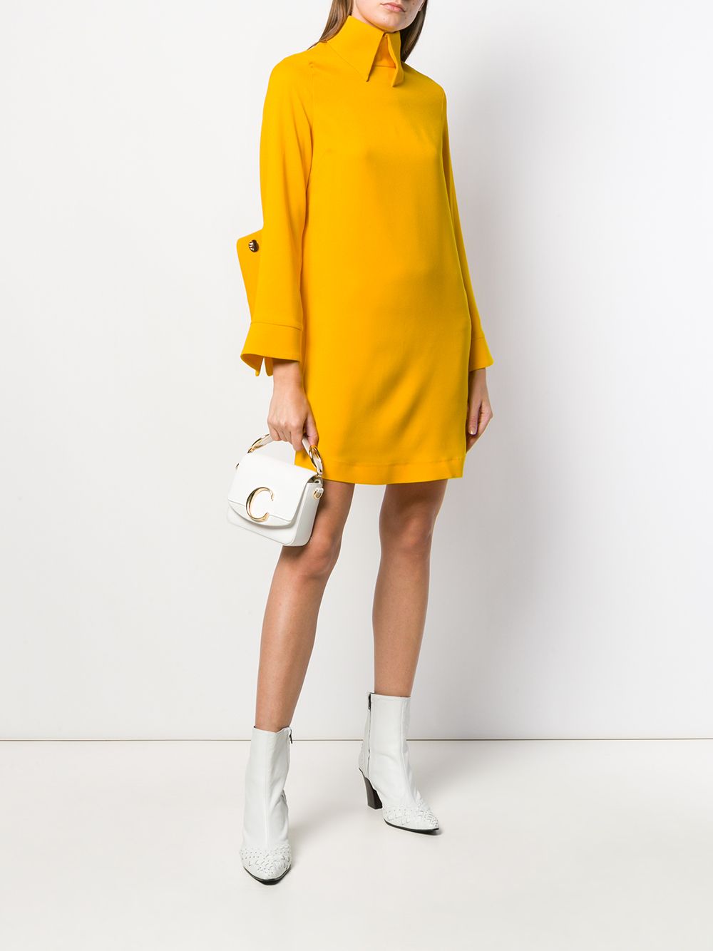 Erika Cavallini Yellow Collared Dress Veronique Luxury Collections