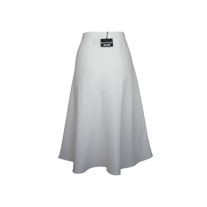Moschino White Embroided Skirt