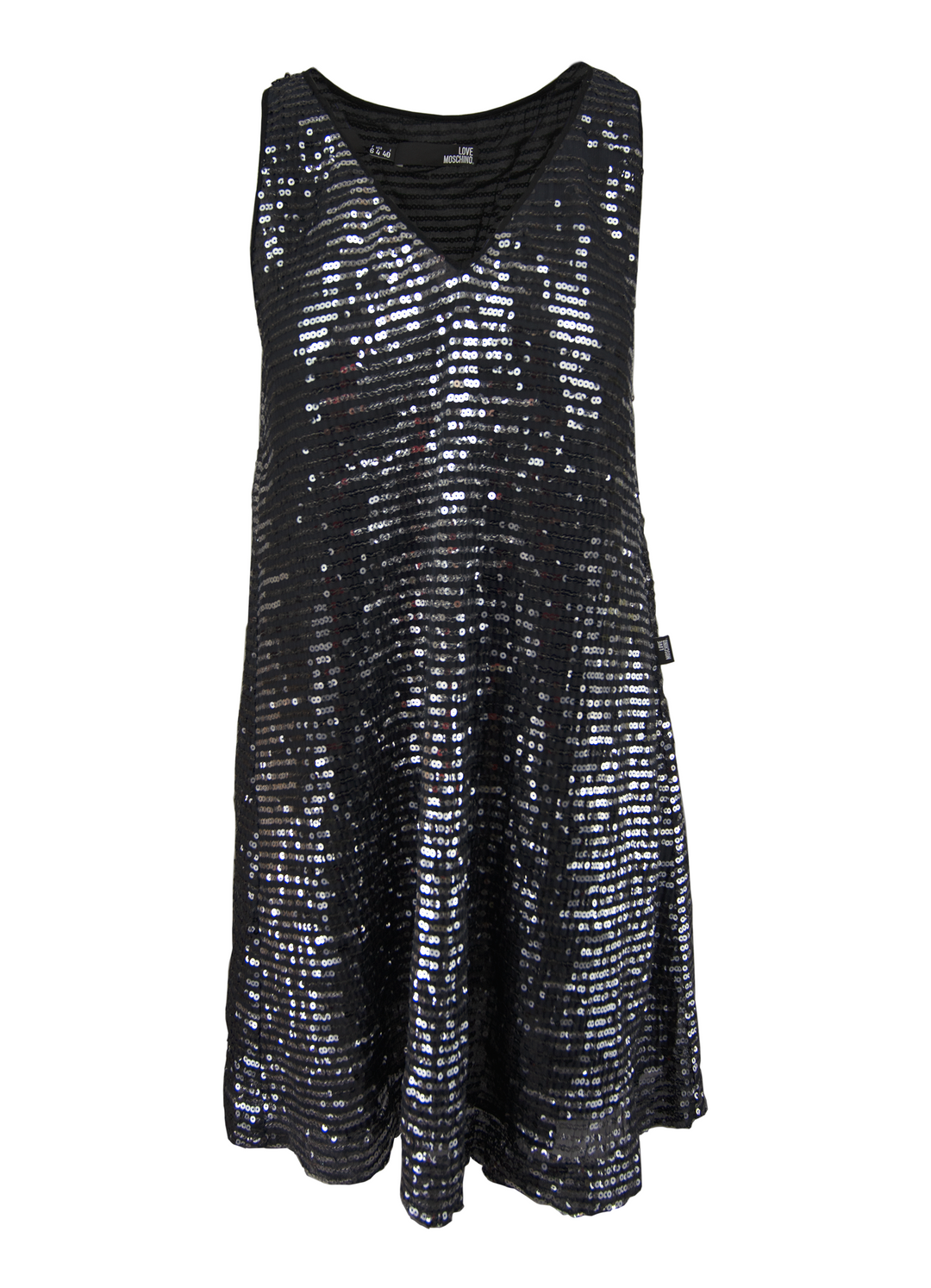 Moschino Black & Silver Sequin Dress Veronique Luxury Collections