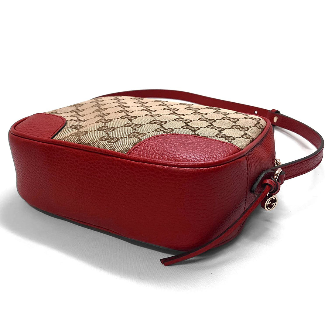 Gucci 449413 Beige Canvas Leather GG Guccissima Crossbody Purse Bag Veronique Luxury Collections