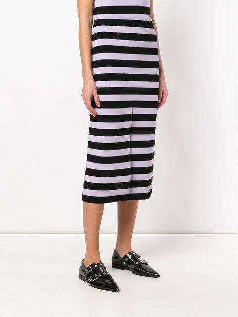 Proenza Schouler Striped Midi Skirt