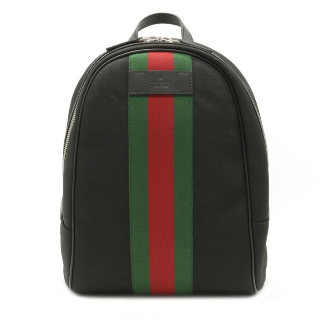 Gucci Web Canvas Backpack Black Veronique Luxury Collections