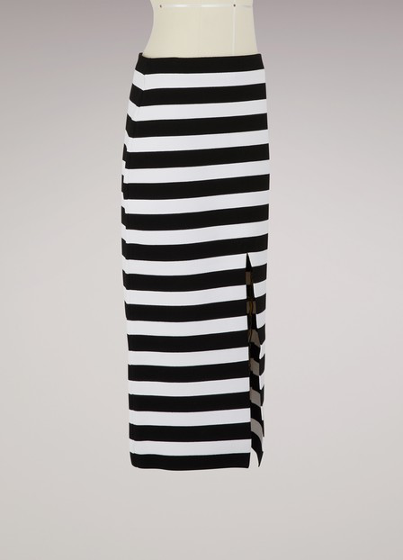 Proenza Schouler Striped Midi Skirt