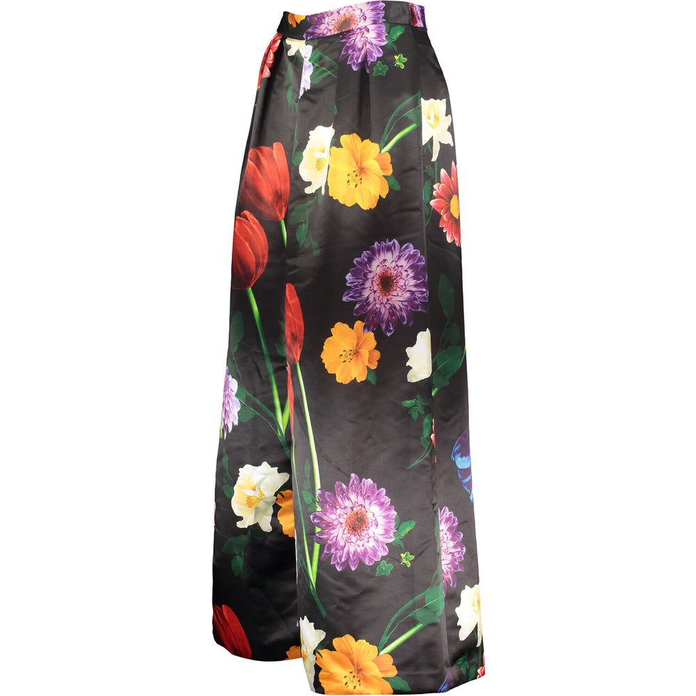 ALICE & OLIVIA  Black Floral Culotte Trousers Veronique Luxury Collections
