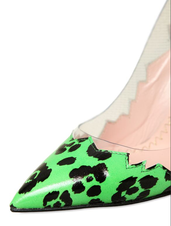 Boutique Moschino Green Leopard Printed Shoes Veronique Luxury Collections