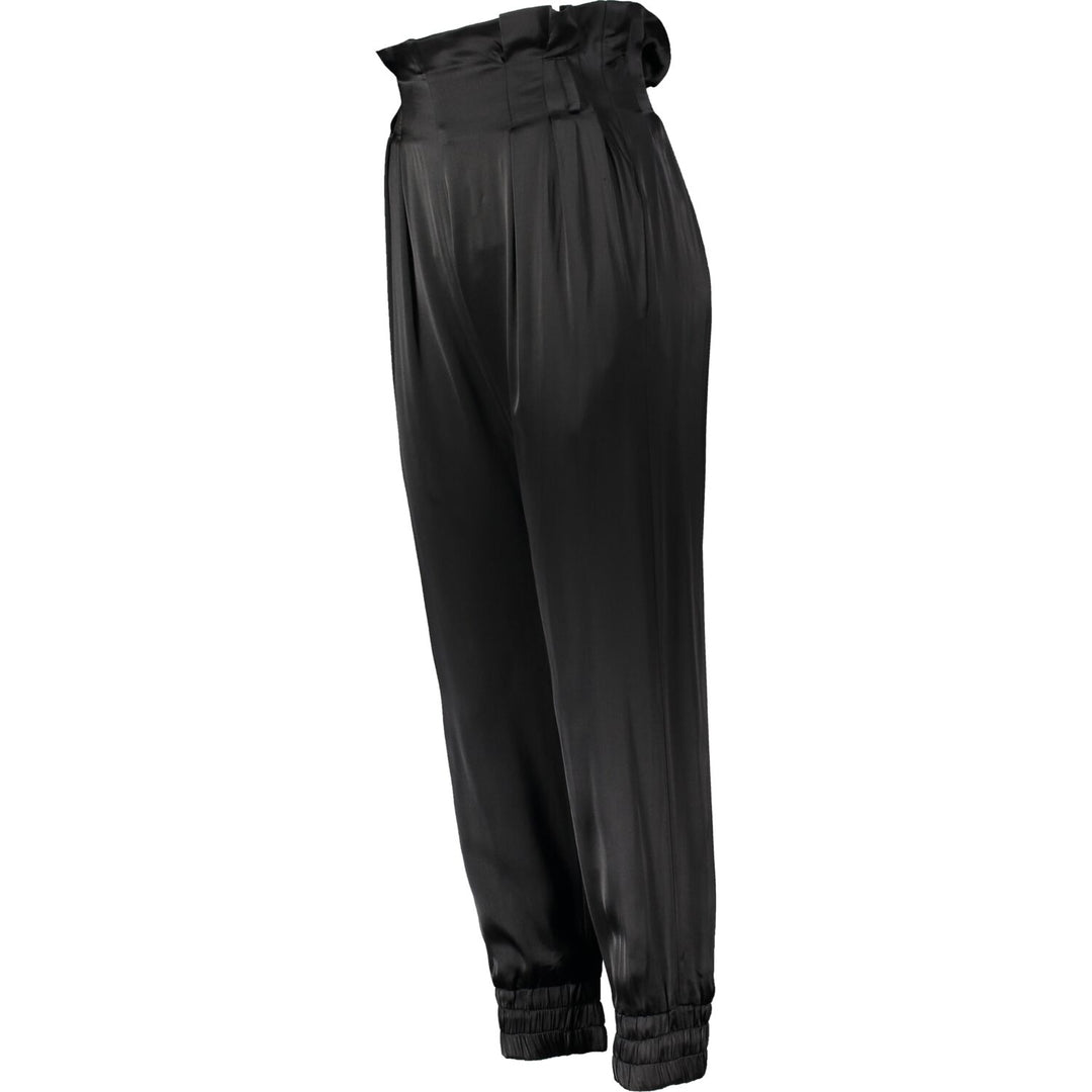 MOTHER OF PEARL  Black Paperbag Waist Trousers