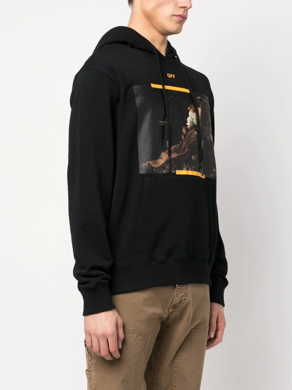 Off white hot sale caravaggio white hoodie