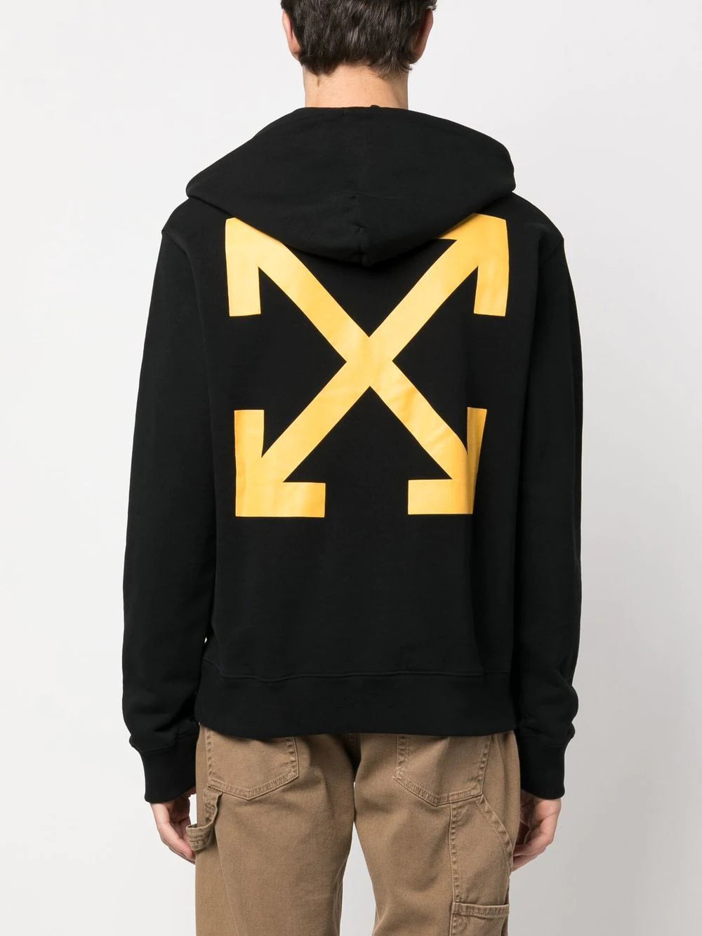 Off white cheap caravaggio hoodie yellow