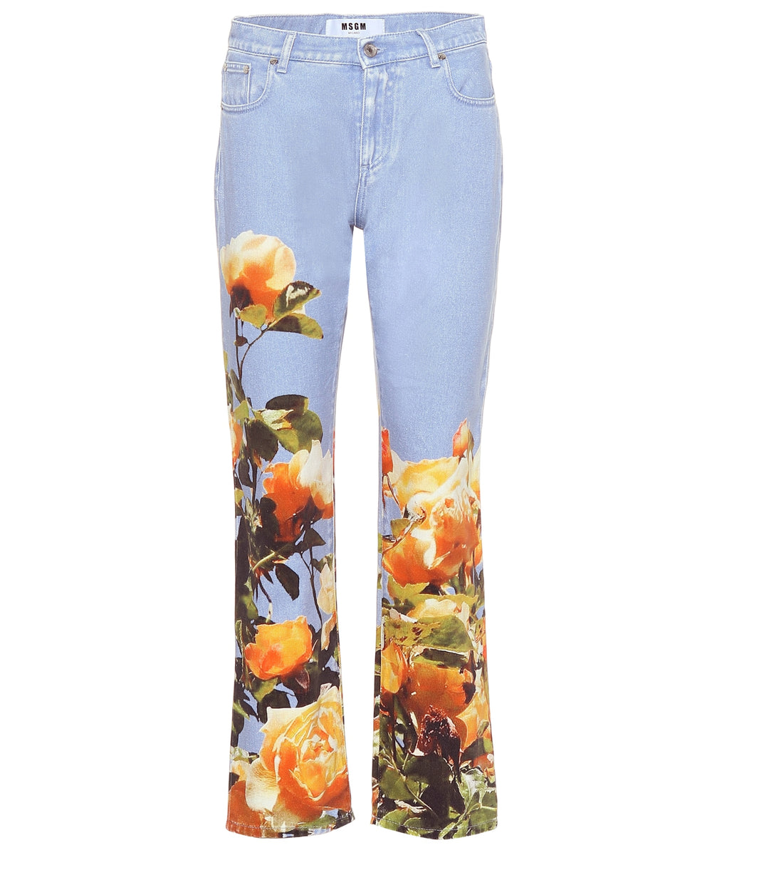 MSGM Mid-Rise Printed Jeans