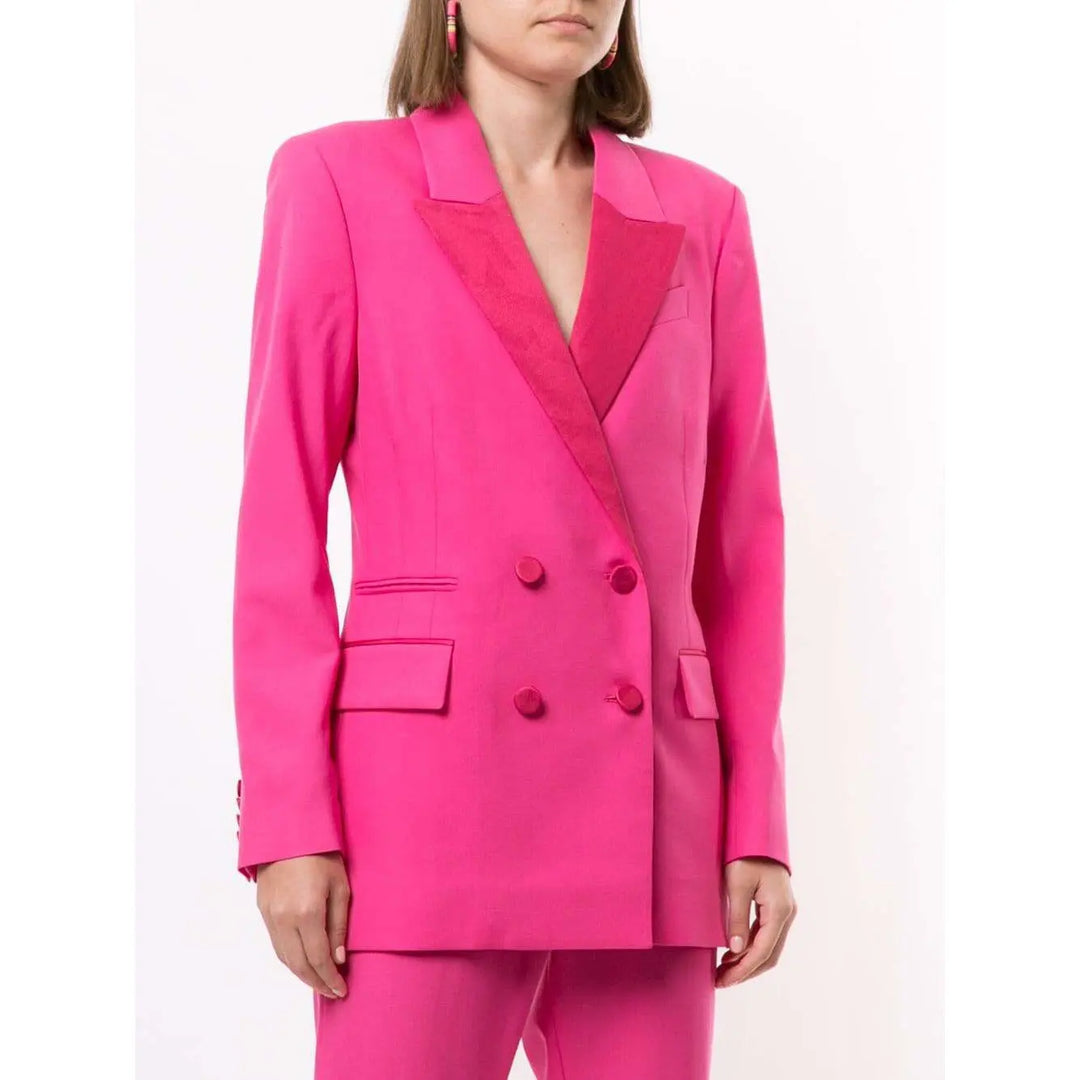 Racil Double-Breasted Blazer Hot Pink Veronique Luxury Collections