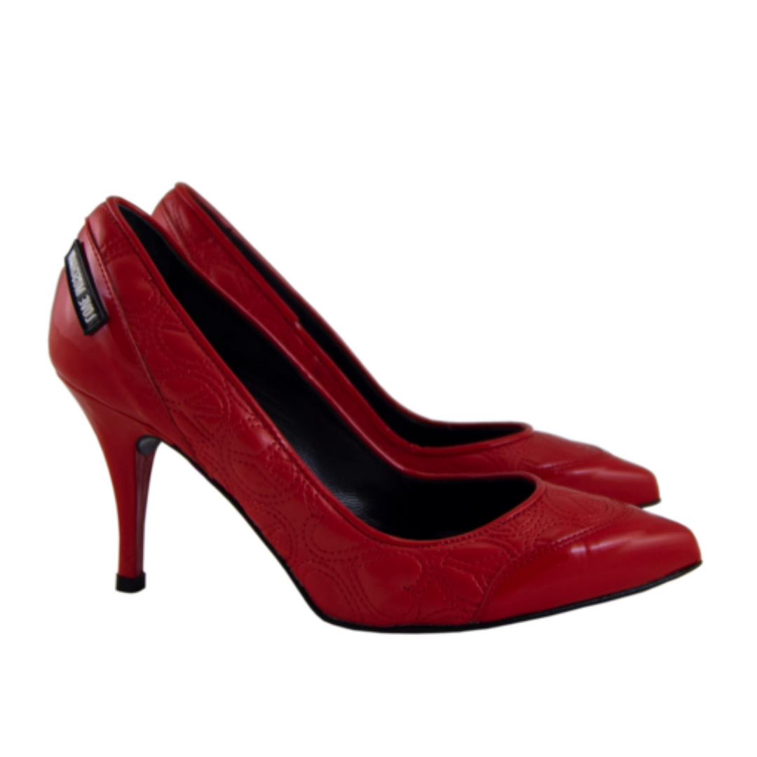 Love Moschino Red Pointed Toe Pumps