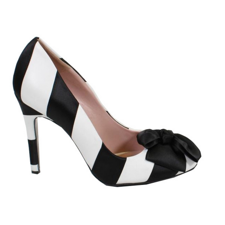 Moschino Boutique Black Striped Heels