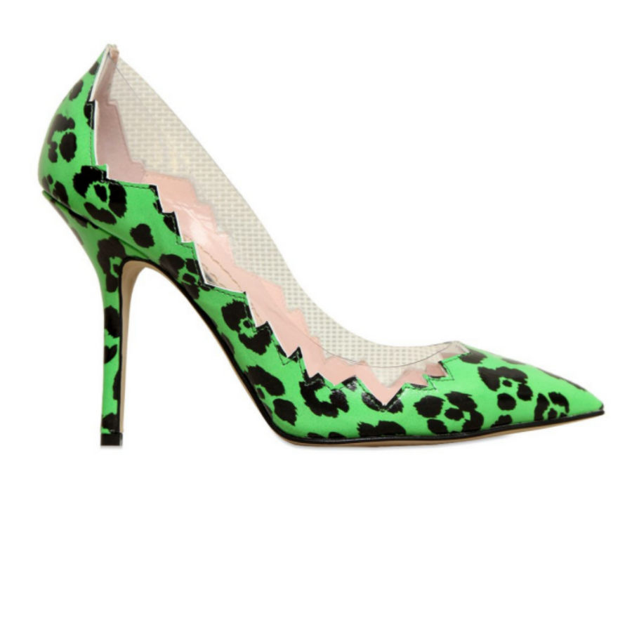 Boutique Moschino Green Leopard Printed Shoes Veronique Luxury Collections