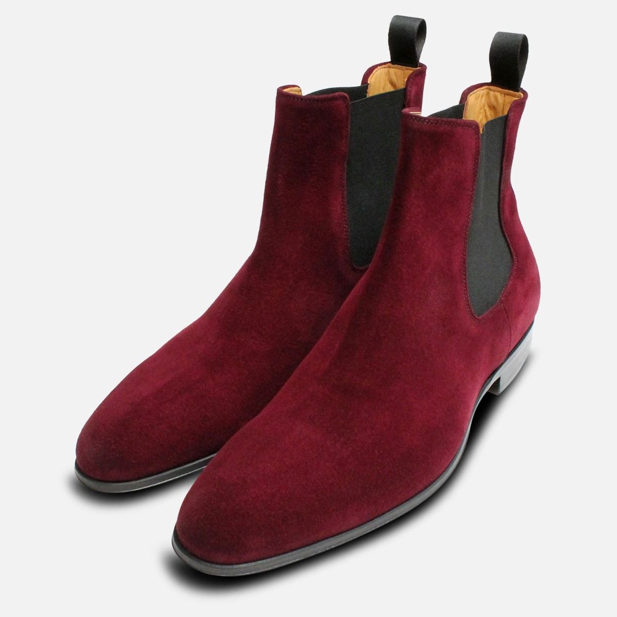 Mens red suede clearance boots