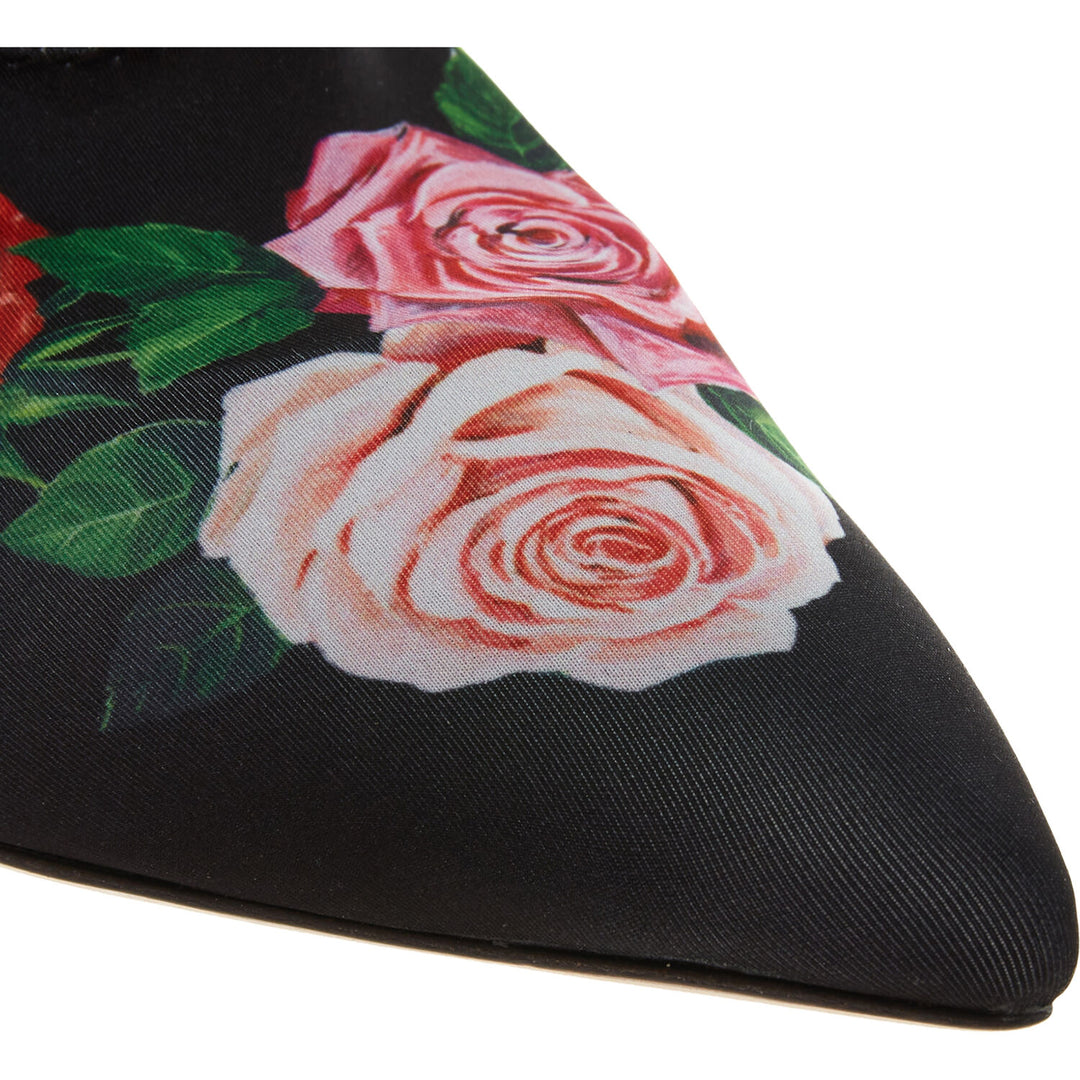 DOLCE & GABBANA  Black Floral Heels Veronique Luxury Collections