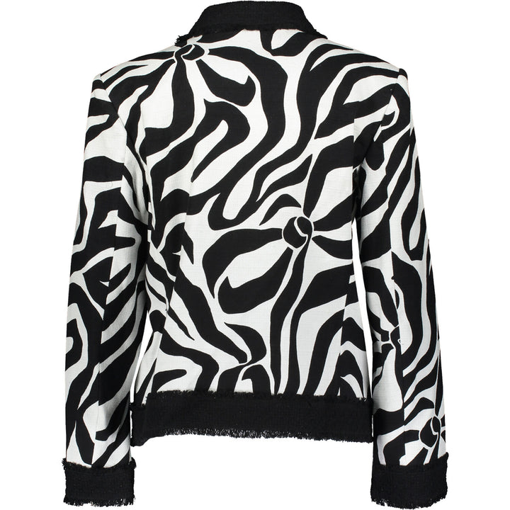 MOSCHINO  White & Black Animal Pattern Jacket