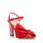 Moschino Red Women's Leather Ankle Strap Bo