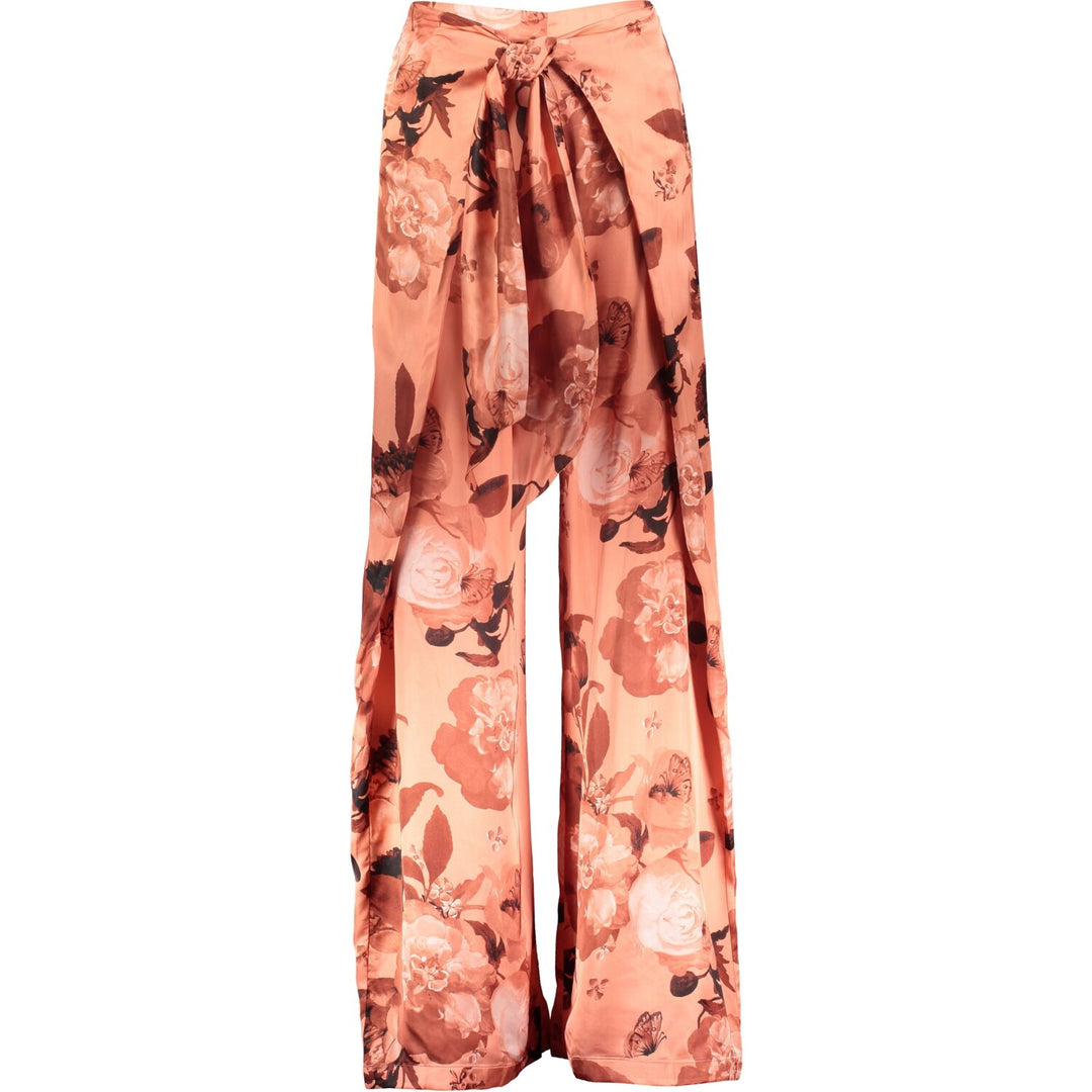 MOTHER OF PEARL  Pink Floral Wide Leg Trousers Veronique Luxury Collections