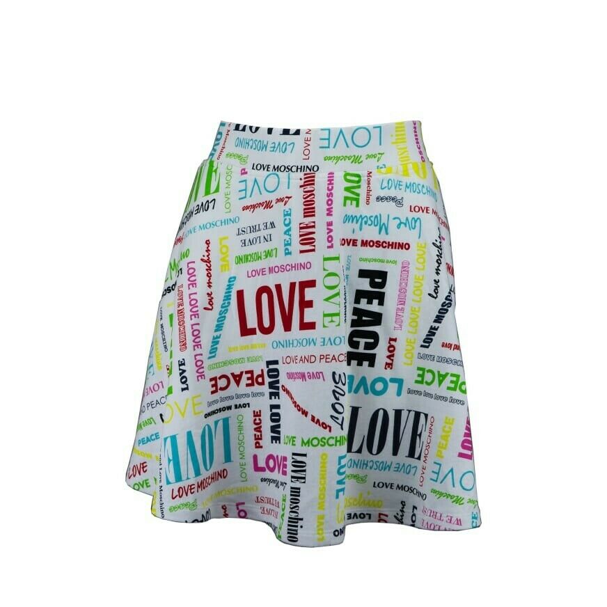 Love Moschino Logo Print Skirt