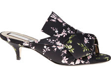 Floral Print Bow Mules Veronique Luxury Collections