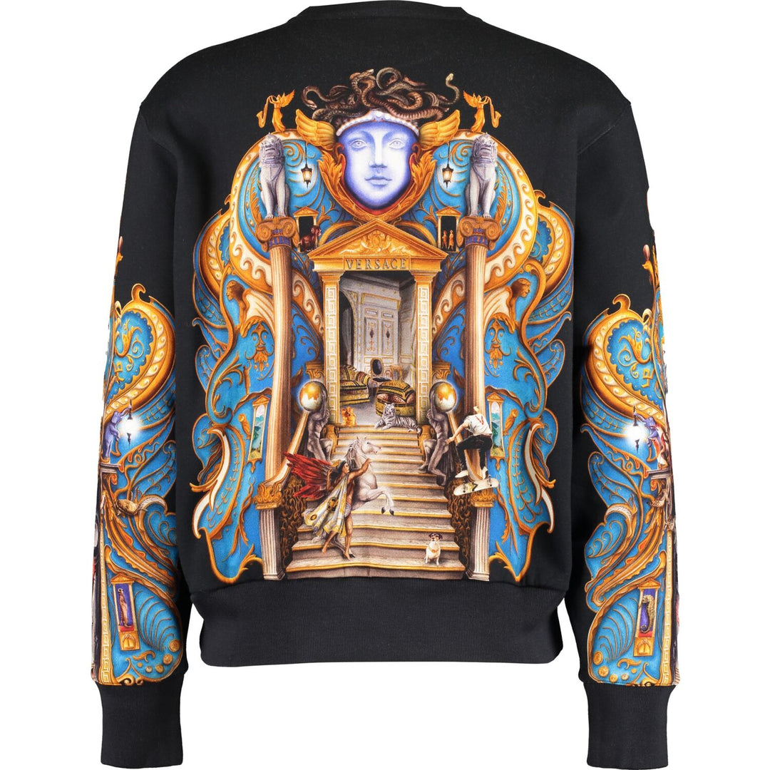 VERSACE  Black Statement Graphic Sweatshirt Veronique Luxury Collections